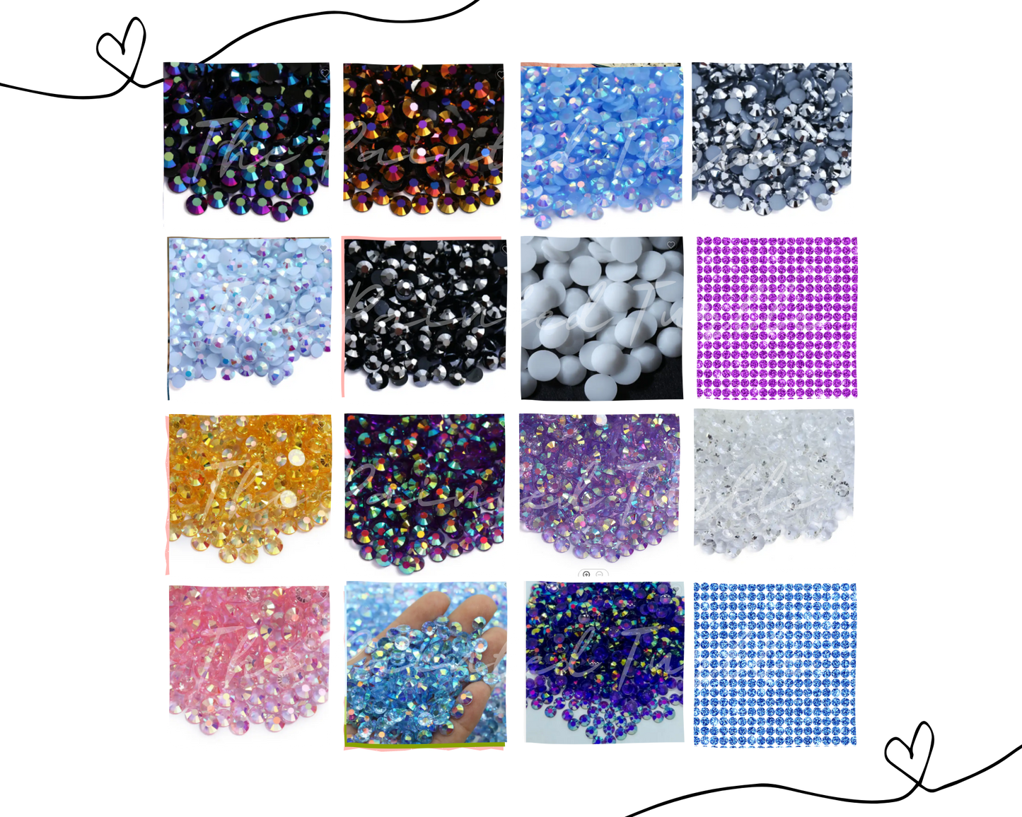 Aquamarine AB Rhinestones - Non Hotfix - Flatback - Transparent