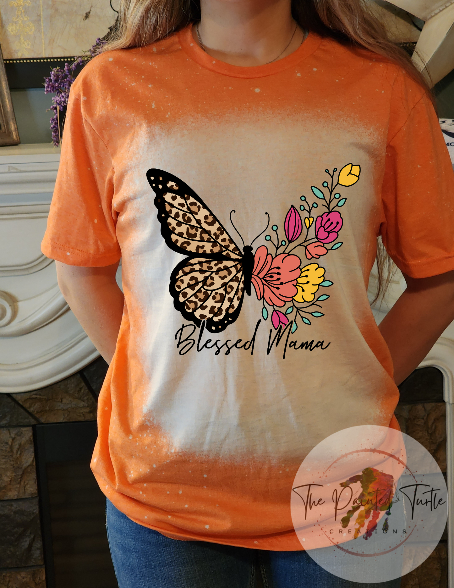 Butterfly Blessed Mama Flowers - Sublimation Shirt