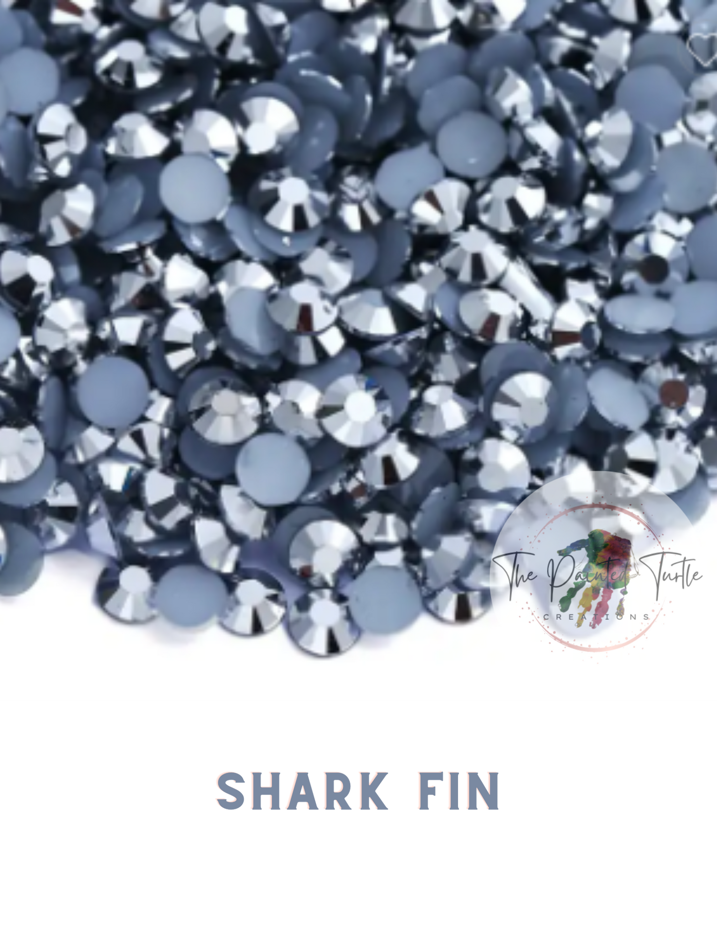 silver jelly resin rhinestones non hotfix flatback shark fin color crafting rhinestones