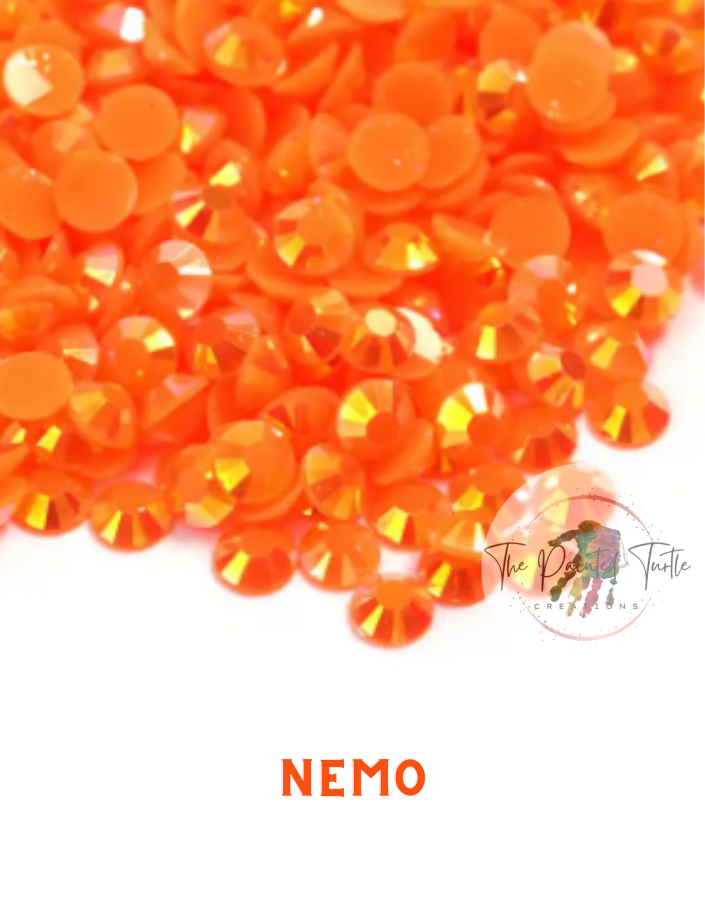 hyacinth orange ab jelly resin rhinestones non hotfix nemo