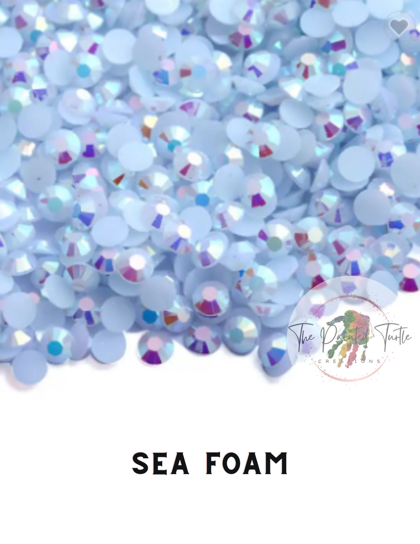 white ab jelly resin rhinestones non hotfix halfback sea foam color crafting rhinestones