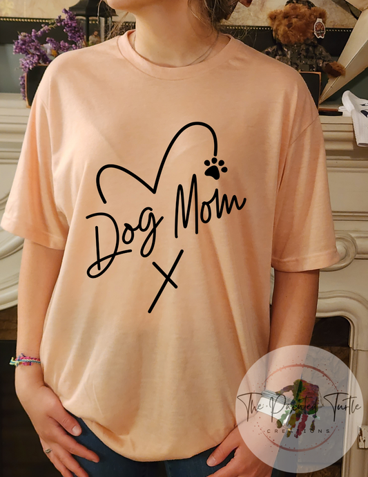 Dog Mom Heart Paw Print - Sublimation Shirt