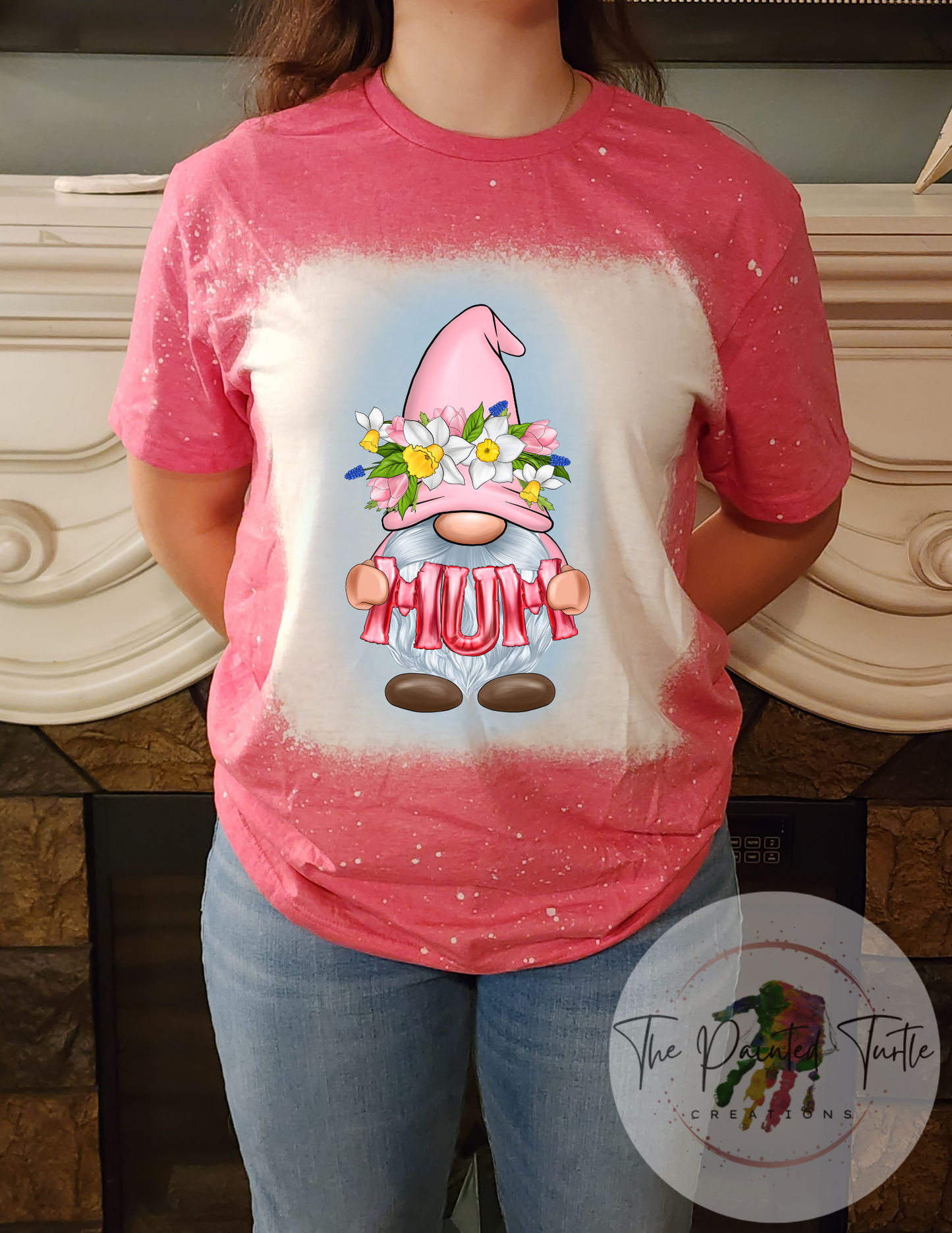 Gnome MUM - Mom Shirt - Floral - Sublimation Shirt