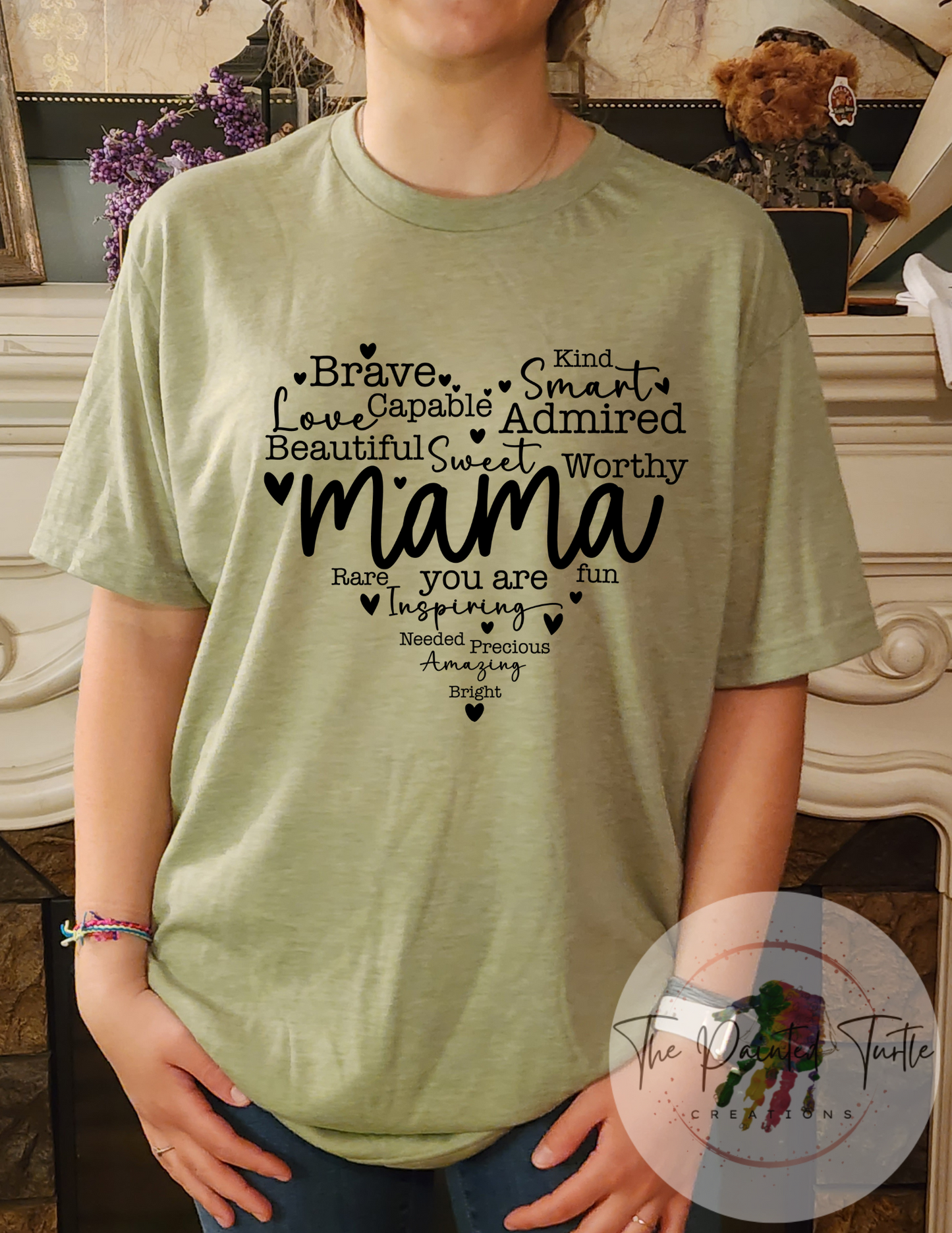 Mama - Heart-Brave-Smart-Adored-Amazing-Beautiful - Sublimation Shirt