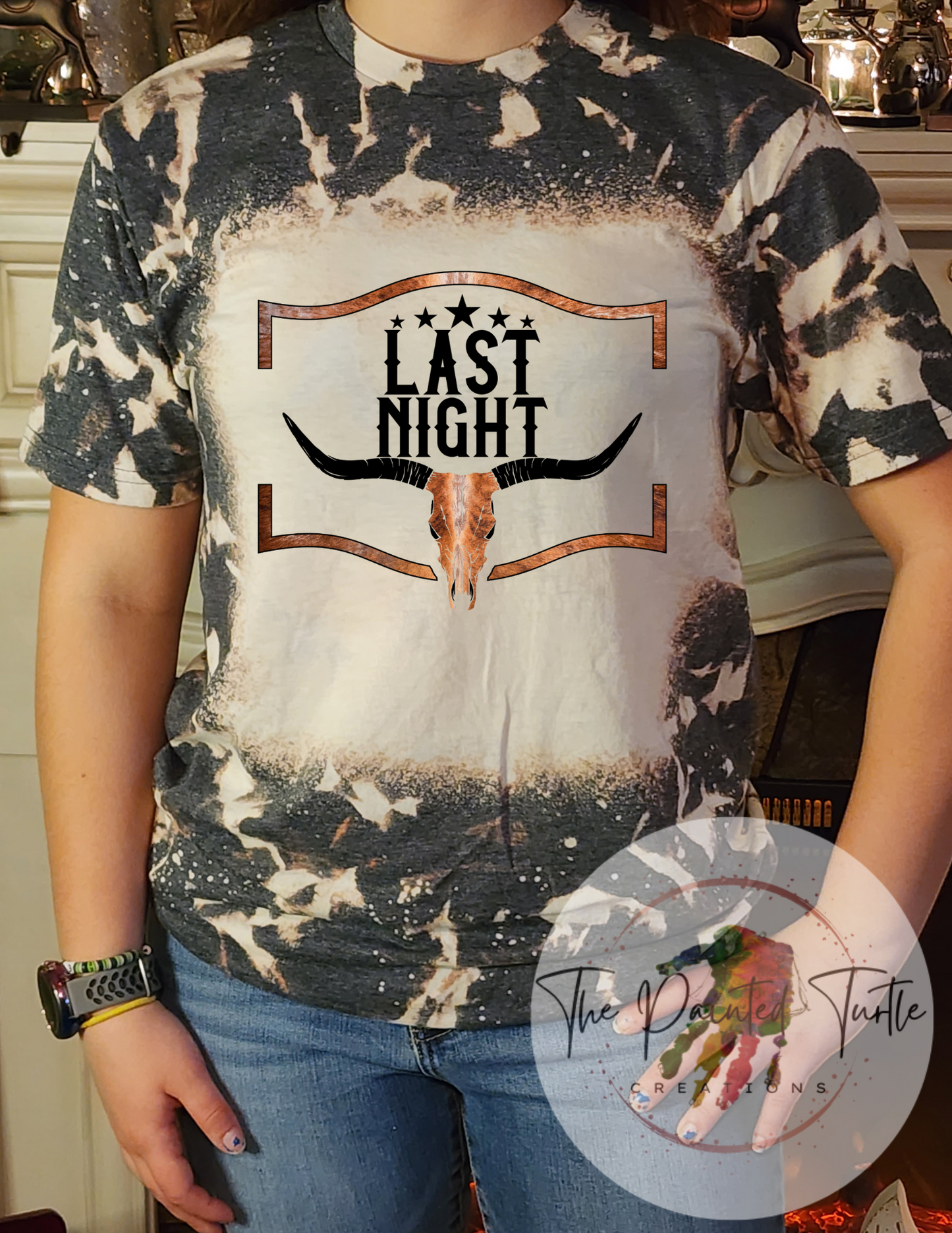 Last Night Morgan Wallen Inspired - Transparent - Bull Skull- Sublimation Shirt