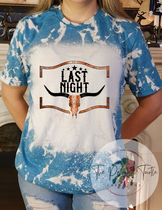 Last Night Morgan Wallen Inspired - Transparent - Bull Skull- Sublimation Shirt