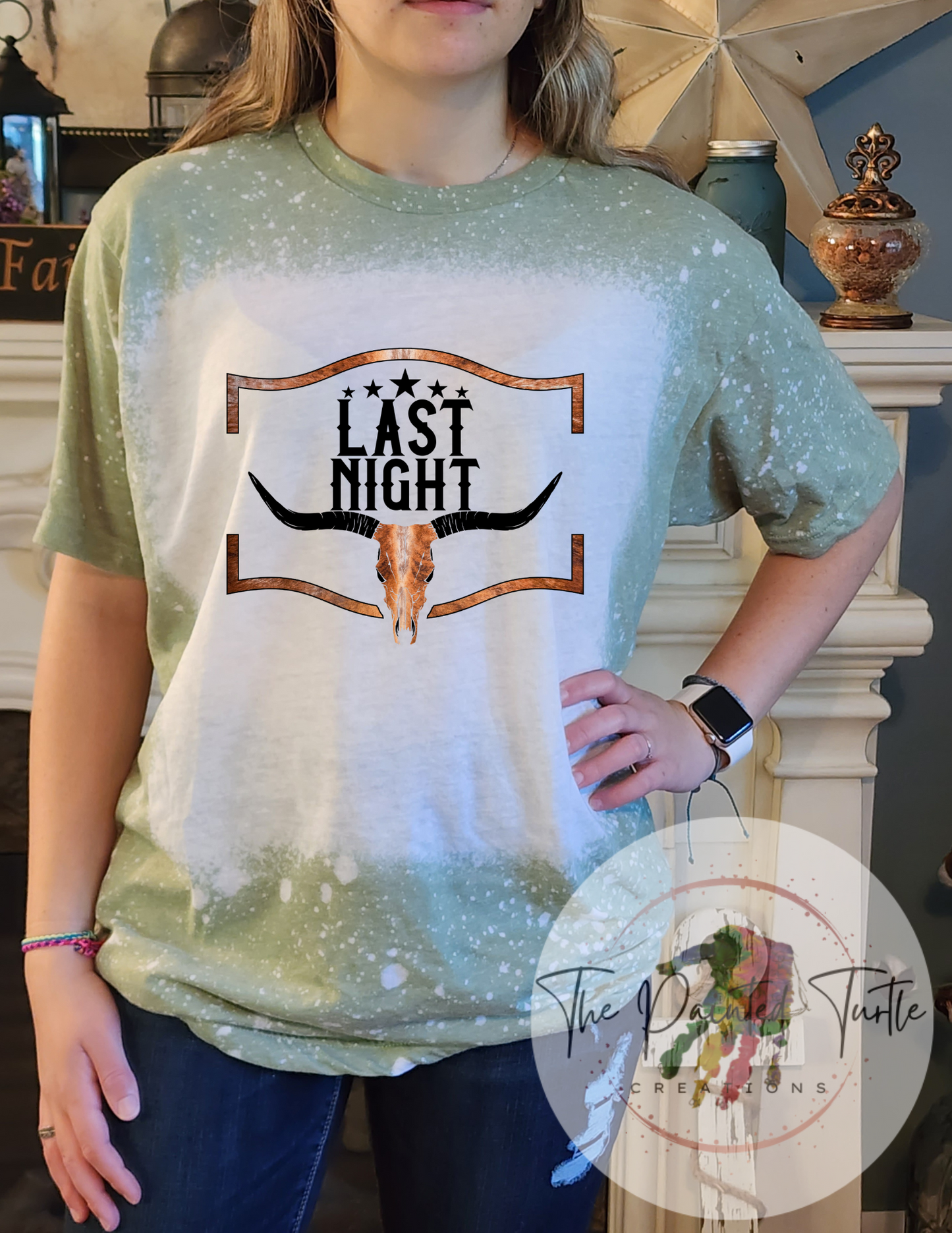 Last Night Morgan Wallen Inspired - Transparent - Bull Skull- Sublimation Shirt