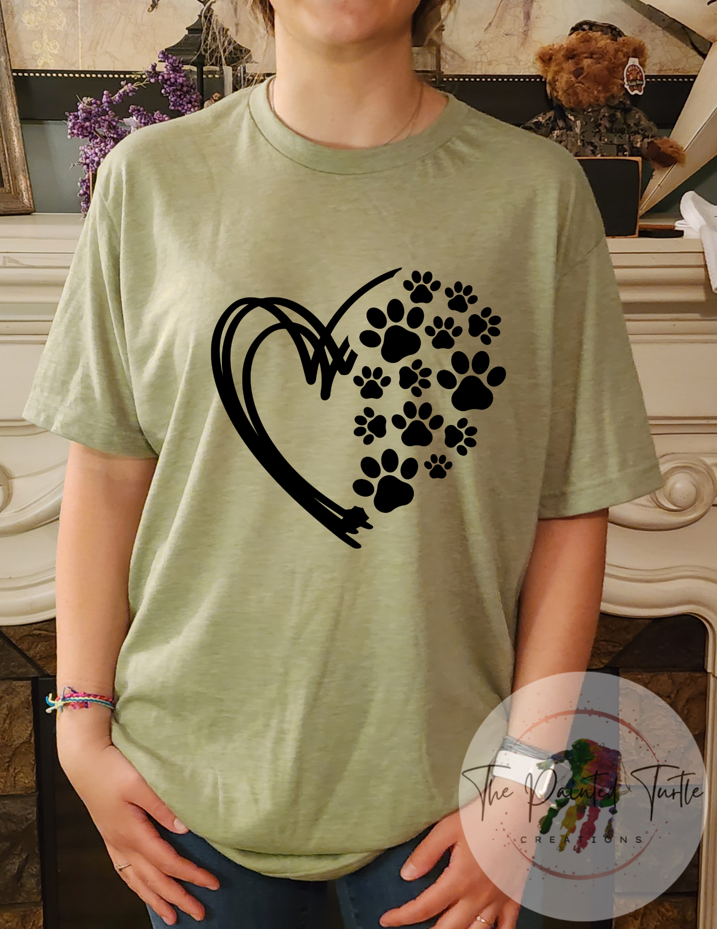 Dog Paw Heart Numbered - Sublimation Shirt