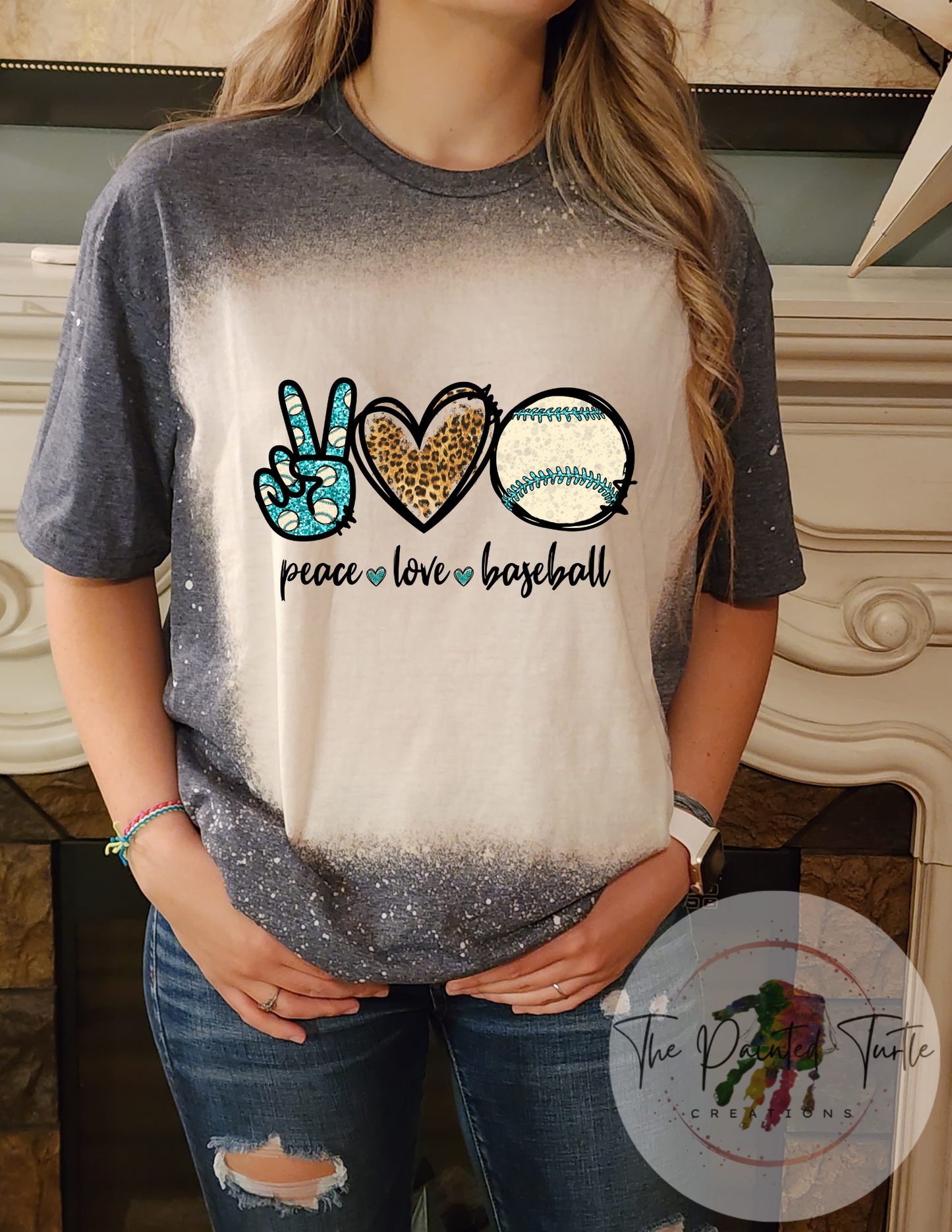 peace love baseball sublimation shirt