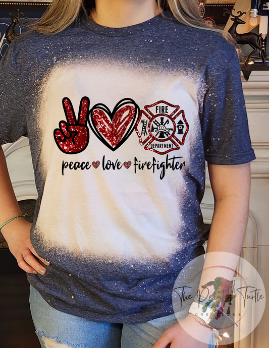 Peace-Love-Firefighter - Sublimation Shirt