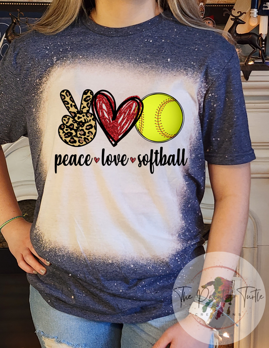 Peace-Love-Softball - Sublimation Shirt