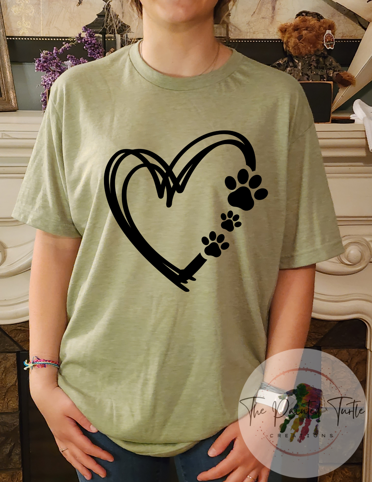 Dog Paw Heart Numbered - Sublimation Shirt
