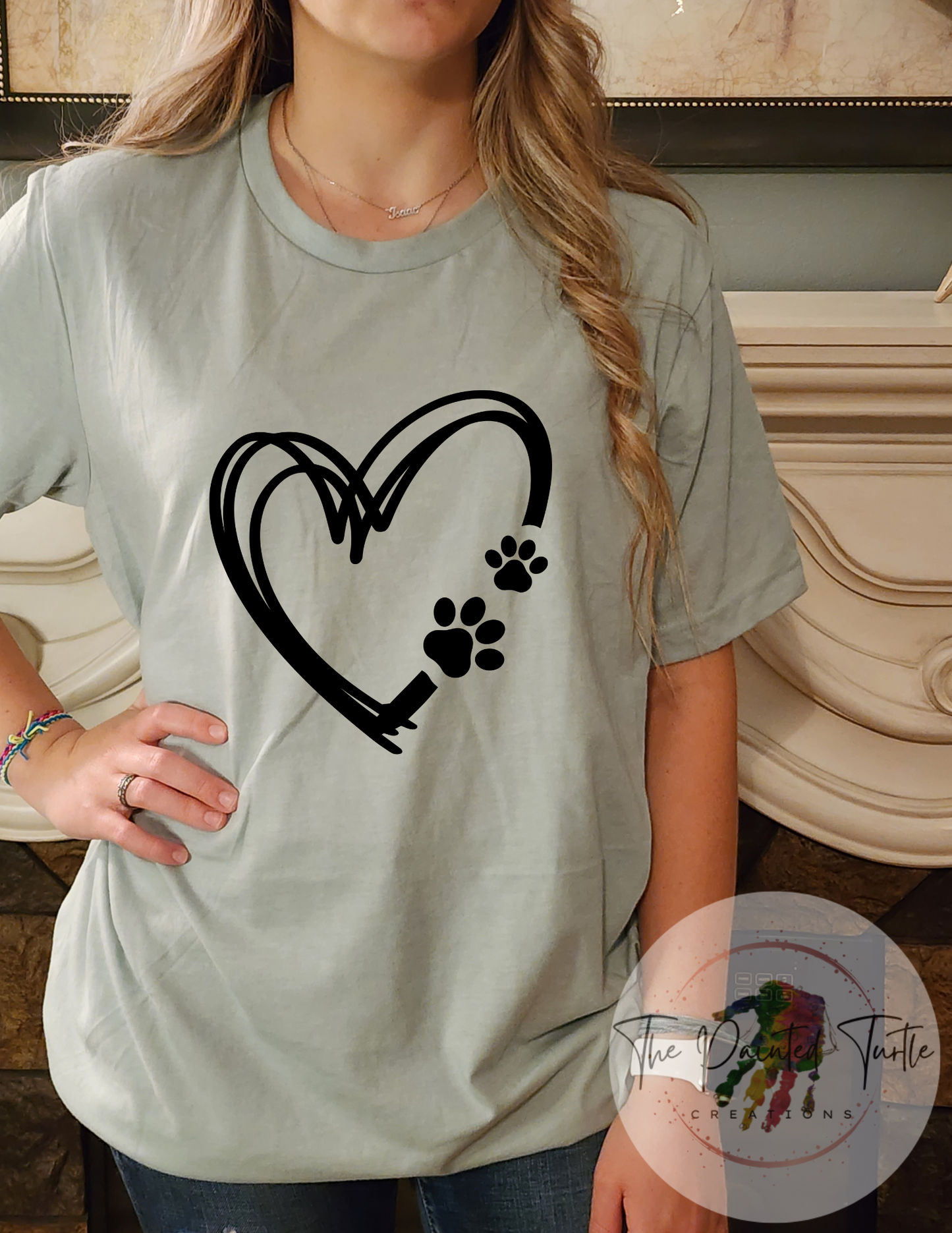 Dog Paw Heart Numbered - Sublimation Shirt