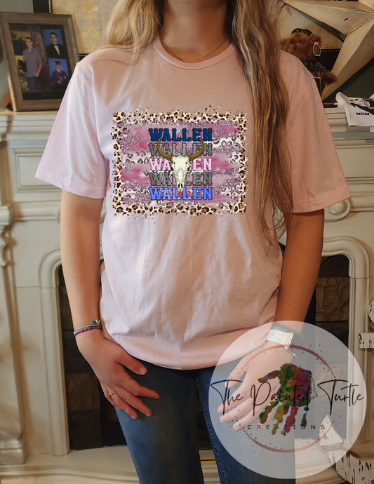 Wallen Echo Blue/Pink Cheetah - Sublimation Shirt