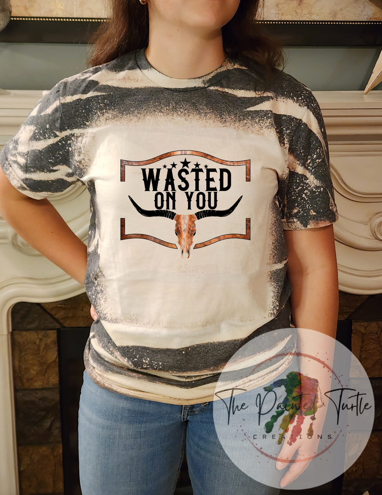 Wasted On You Bull Skull-O - Sublimation Shirt