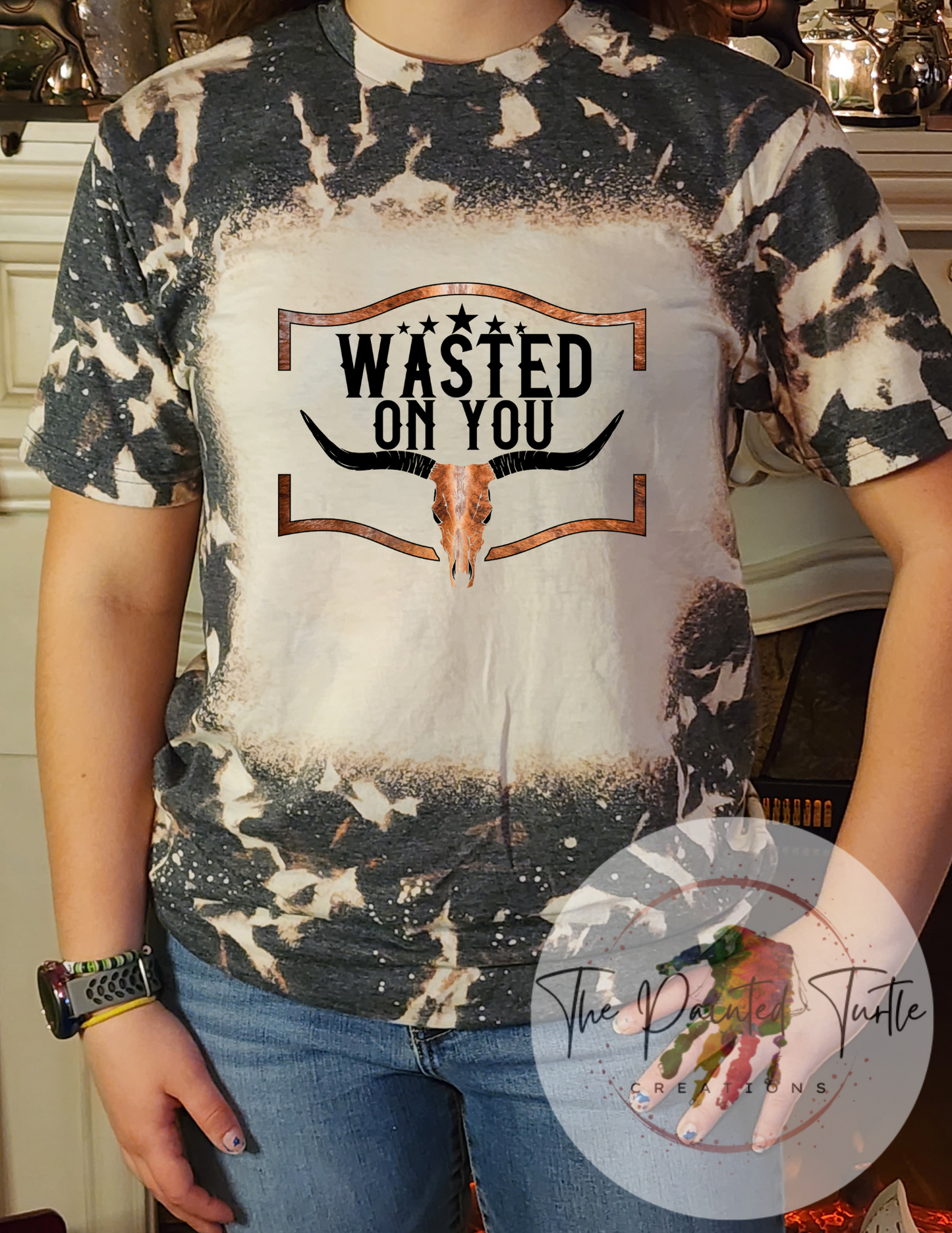 Wasted On You Bull Skull-O - Sublimation Shirt