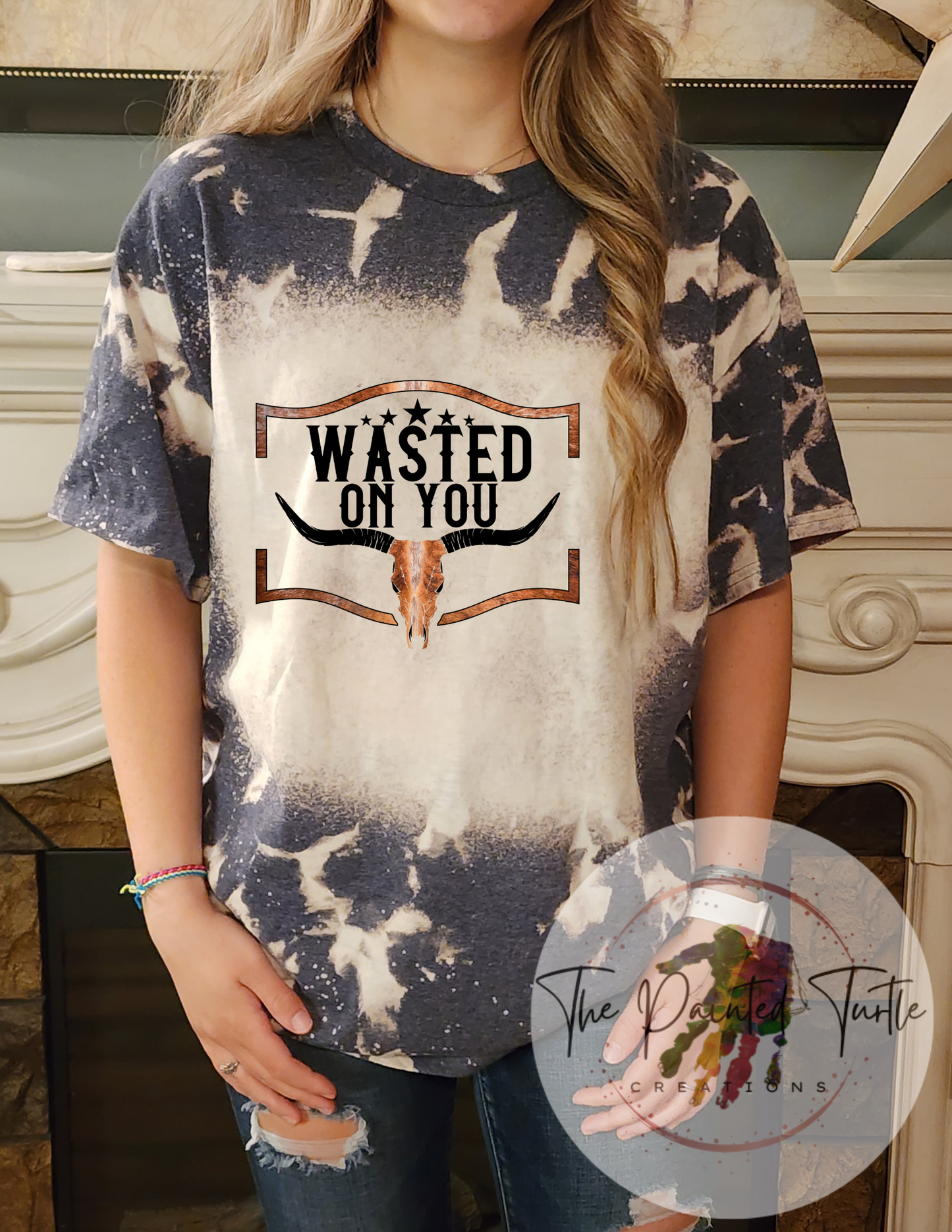 Wasted On You Bull Skull-O - Sublimation Shirt