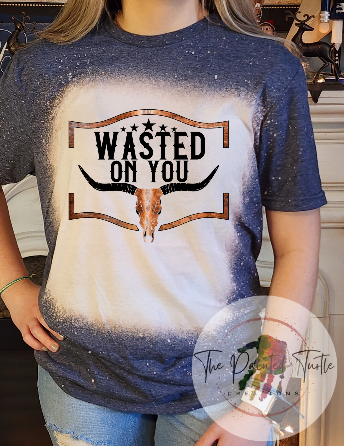 Wasted On You Bull Skull-O - Sublimation Shirt