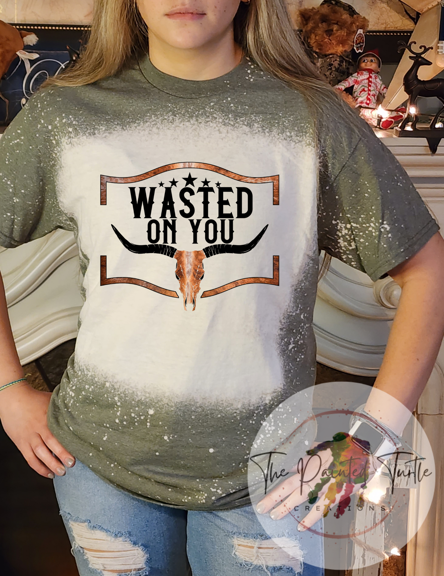 Wasted On You Bull Skull-O - Sublimation Shirt
