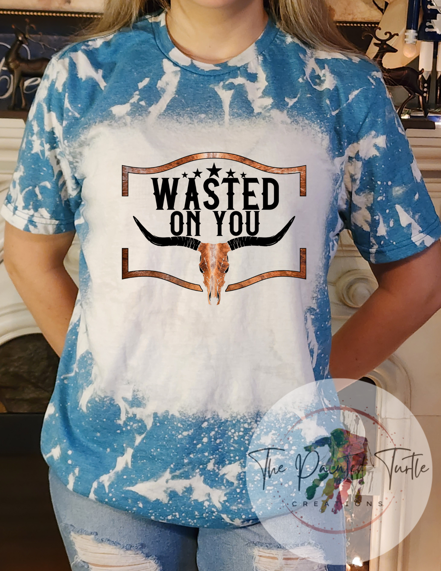 Wasted On You Bull Skull-O - Sublimation Shirt