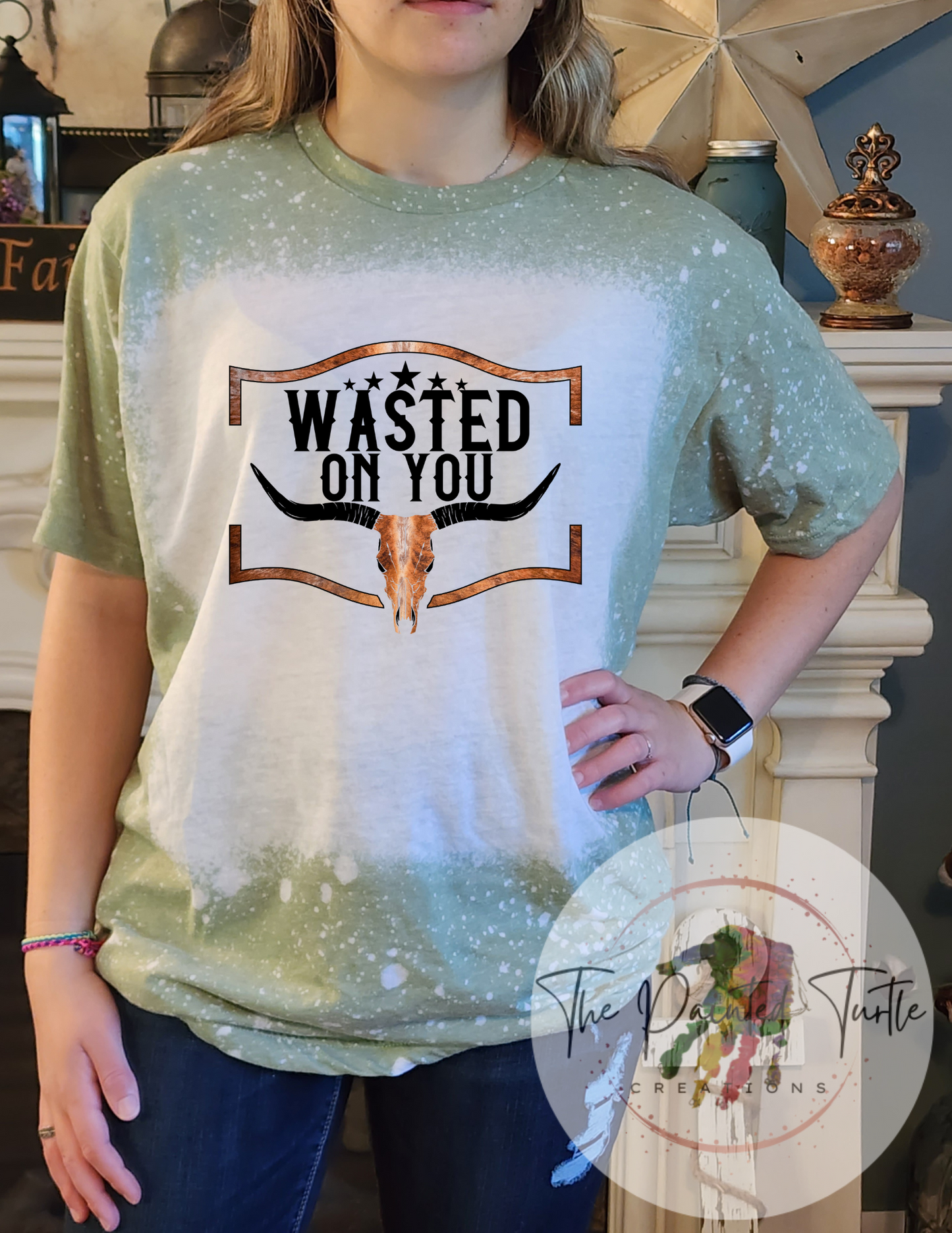 Wasted On You Bull Skull-O - Sublimation Shirt