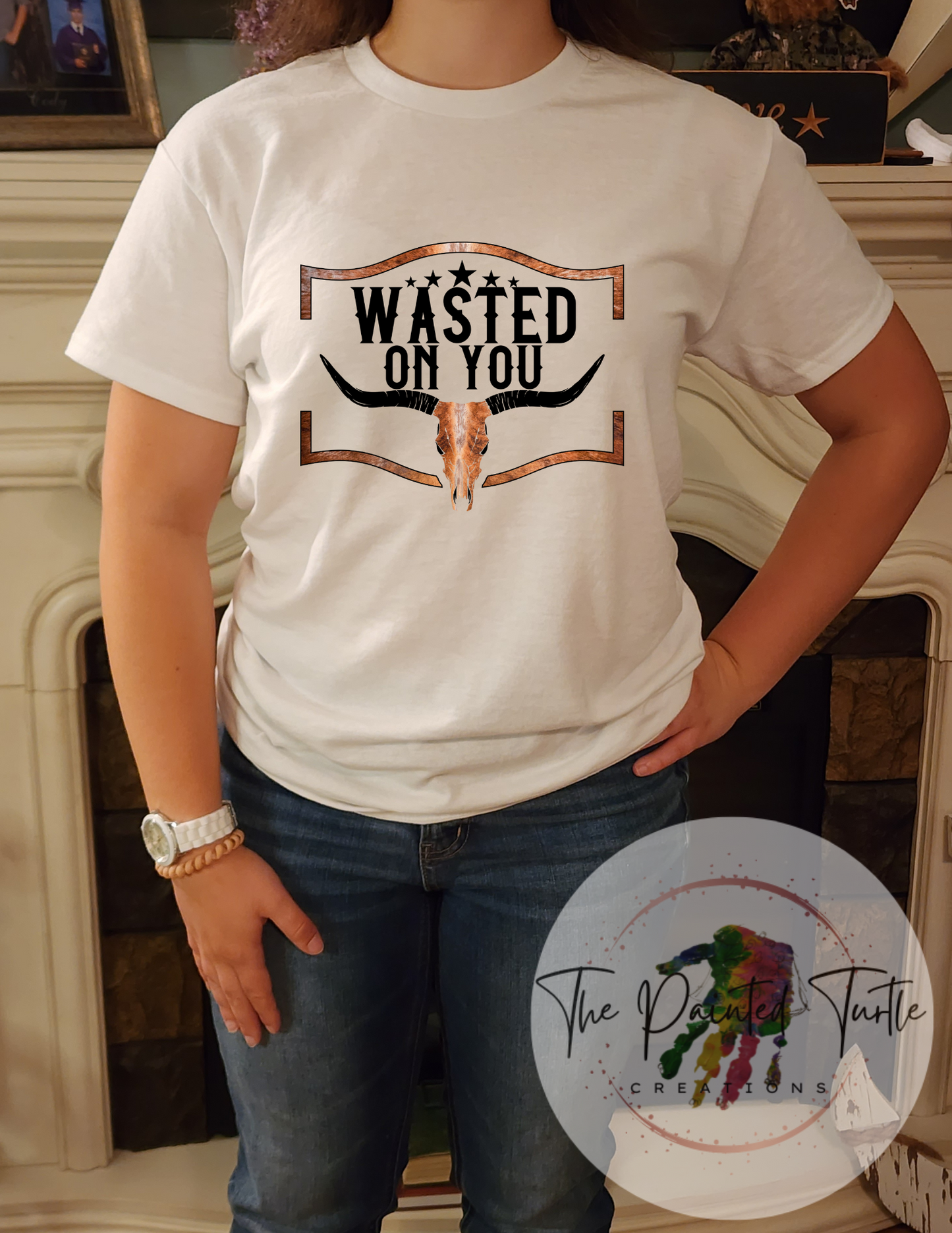 Wasted On You Bull Skull-O - Sublimation Shirt