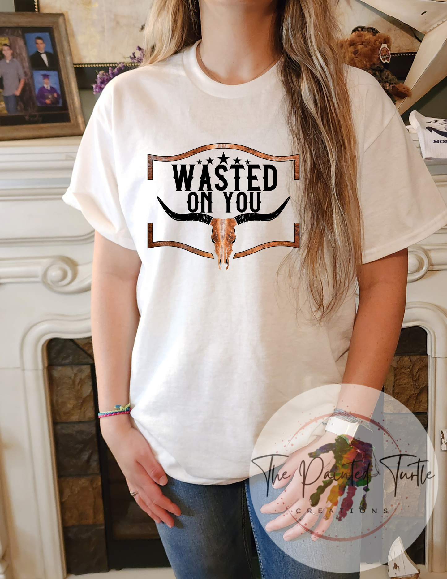 Wasted On You Bull Skull-O - Sublimation Shirt