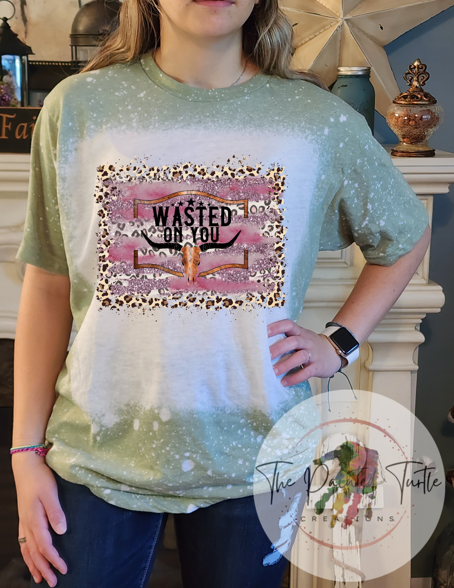 Wasted On You Pink Cheetah - Sublimation Shirt