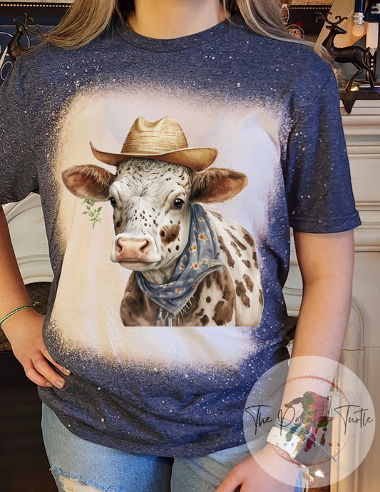 Cow - Baby Cow -Yellow Flower Spotty Cow-Sublimation Shirt