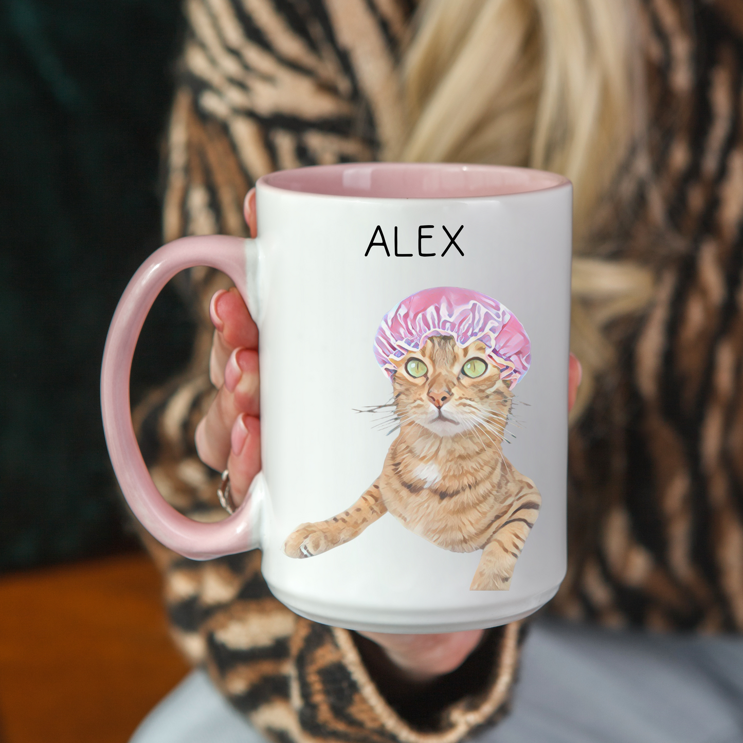 Custom 11oz Mug From Photo, Valentine's Gift For Pet Parents, Dog Lover Gift, Cat Lover Gift, Pet Portrait, Pet Painting, Coffee Mug, Dog Dad Gift, Cat Dad