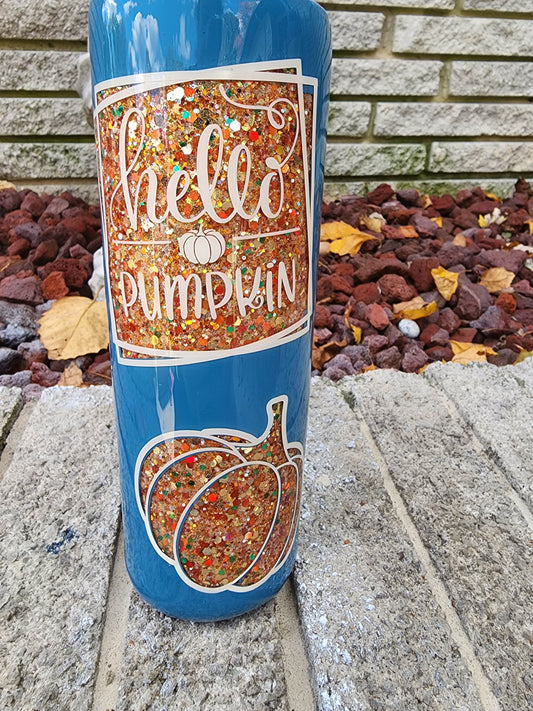 fall tumbler hello pumpkin peekaboo stainless steel tumbler