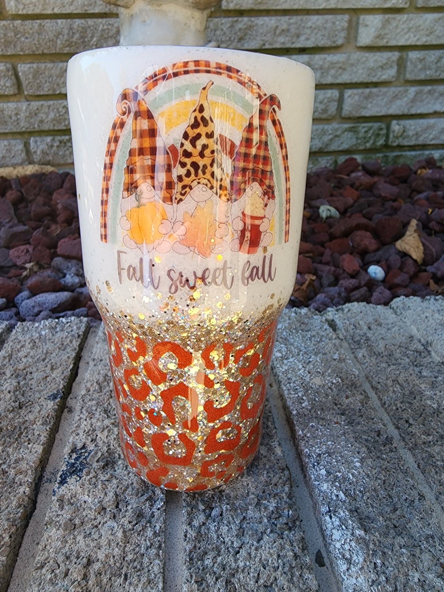 fall tumbler gnome tumbler fall sweet fall stainless steel tumbler