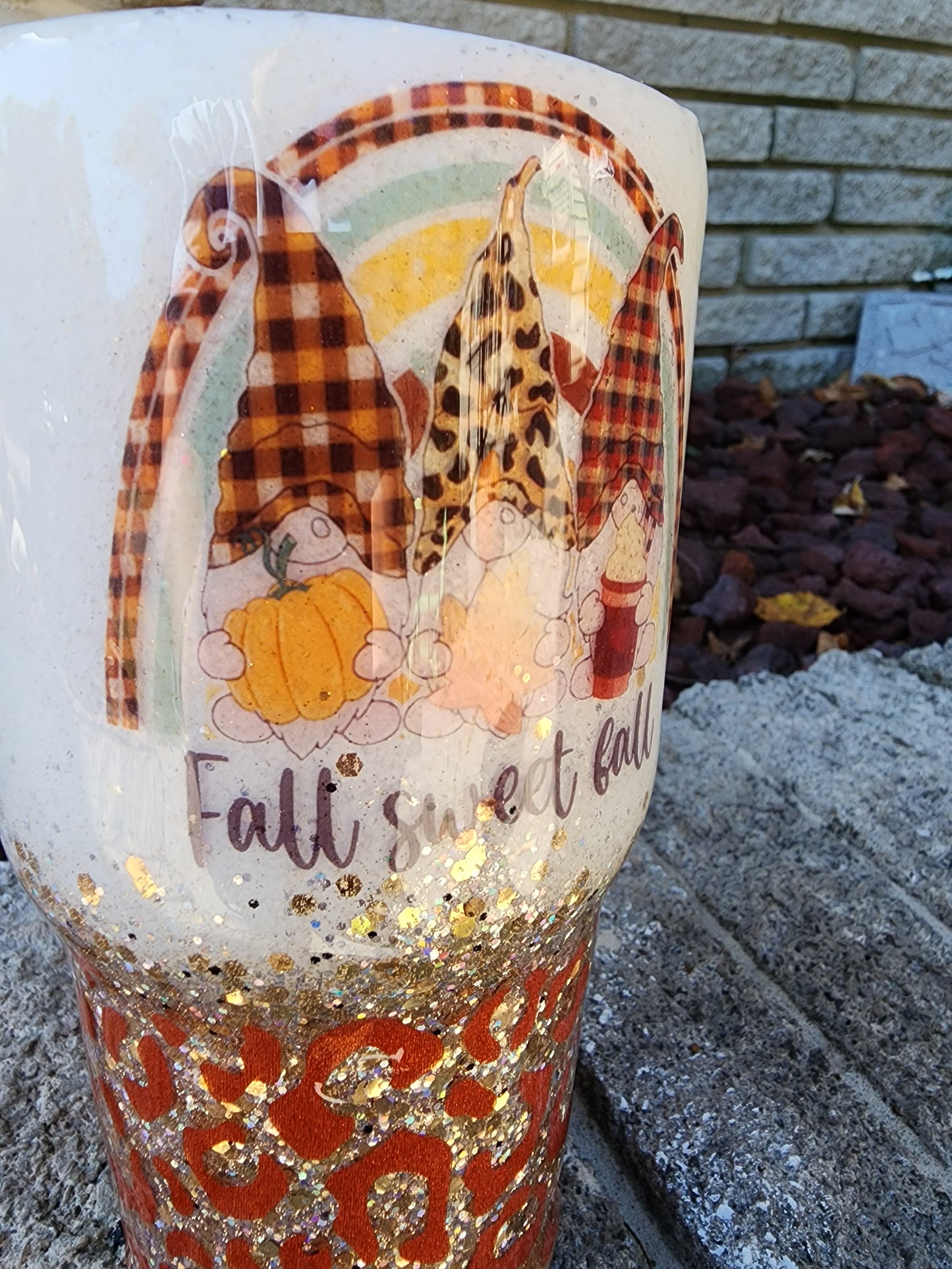 Fall Sweet Fall Gnome Stainless Steel Tumbler