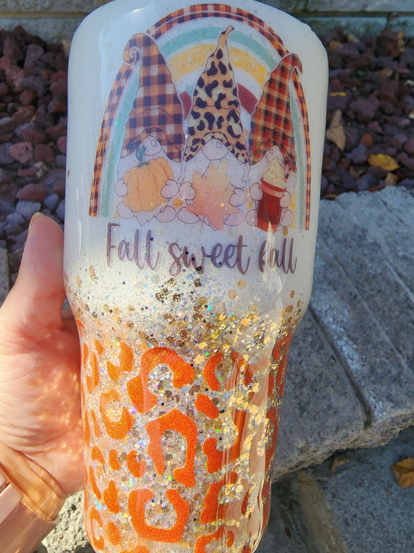 Fall Sweet Fall Gnome Stainless Steel Tumbler