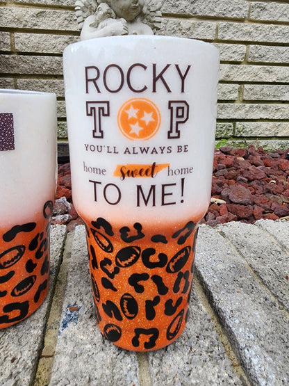 rocky top you'll always be home sweet home to me football stainless steel tumbler