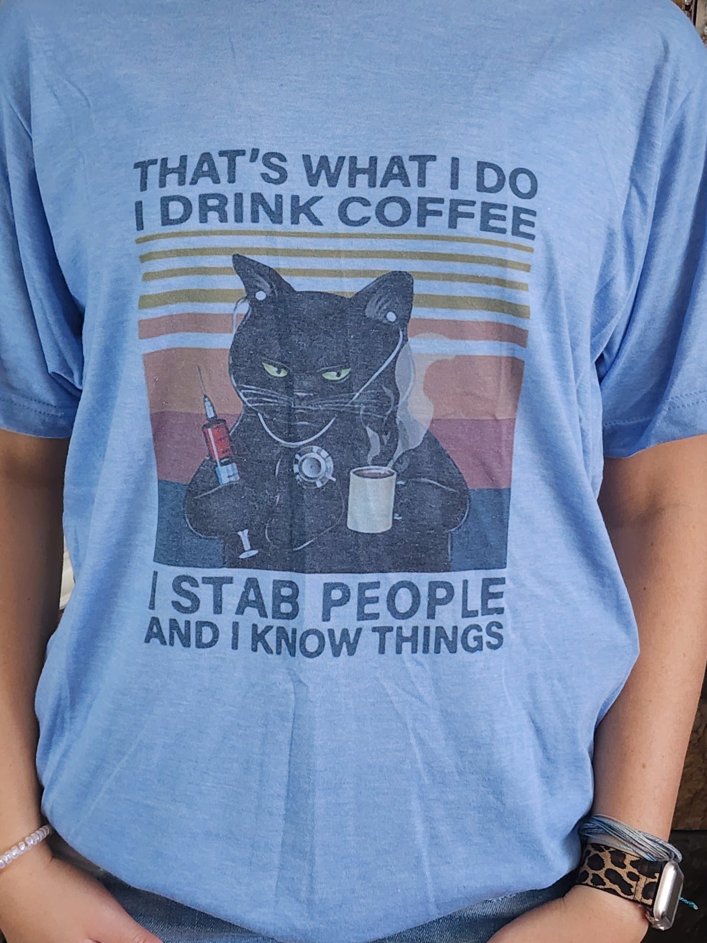 Nursing - Nurse - It's What I Do -I Drink Coffee - I Stab People - Sublimation Shirt