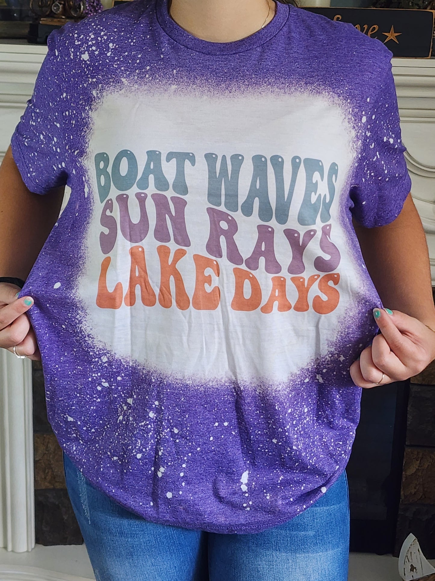 Boat Waves Sun Rays Lake Days - Sublimation Shirt