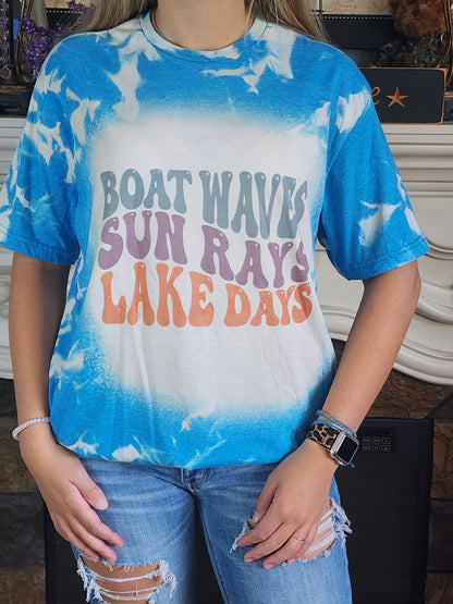 boat waves sun rays lake days sublimation shirt