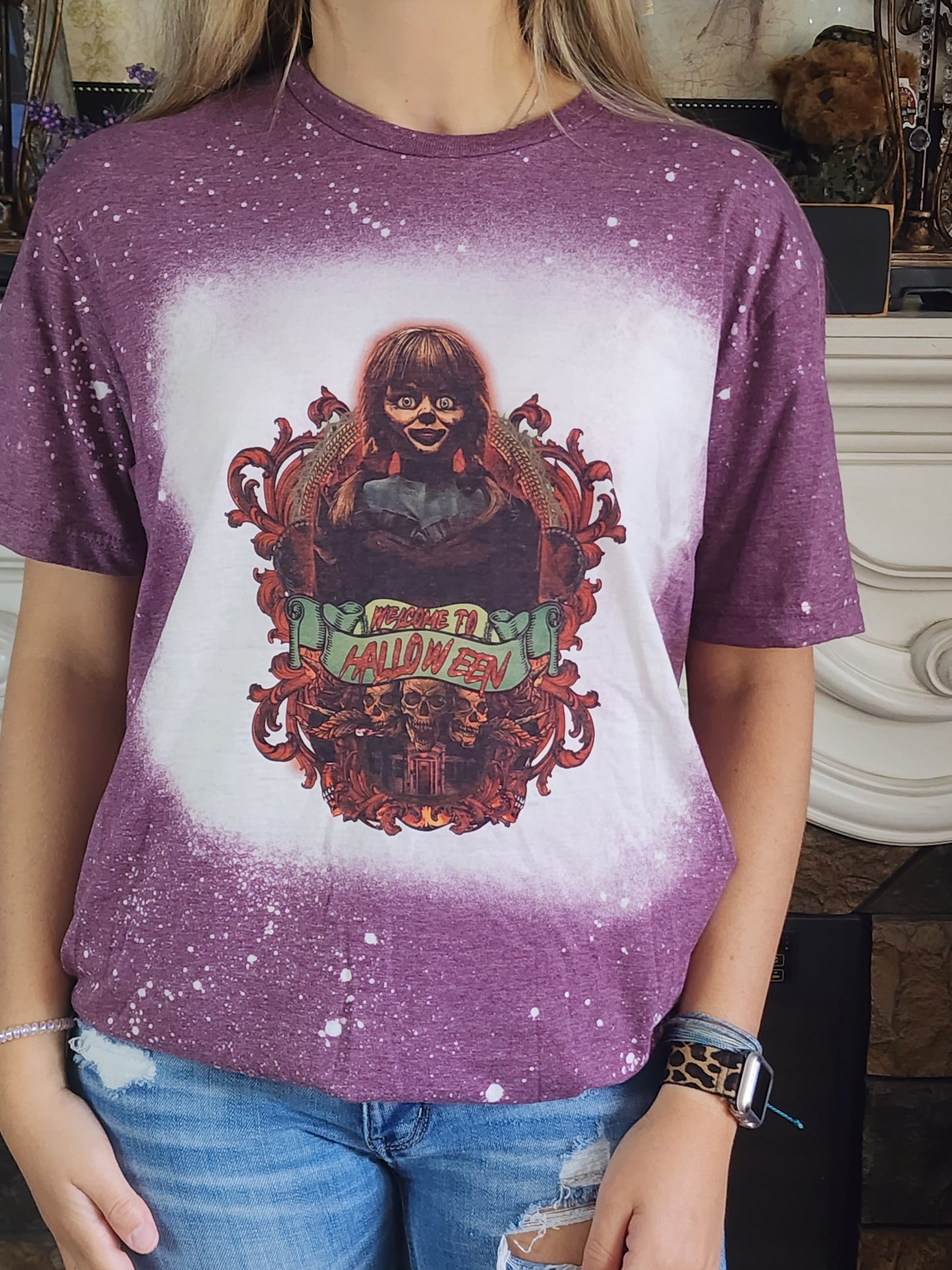 annabelle horror halloween sublimation shirt