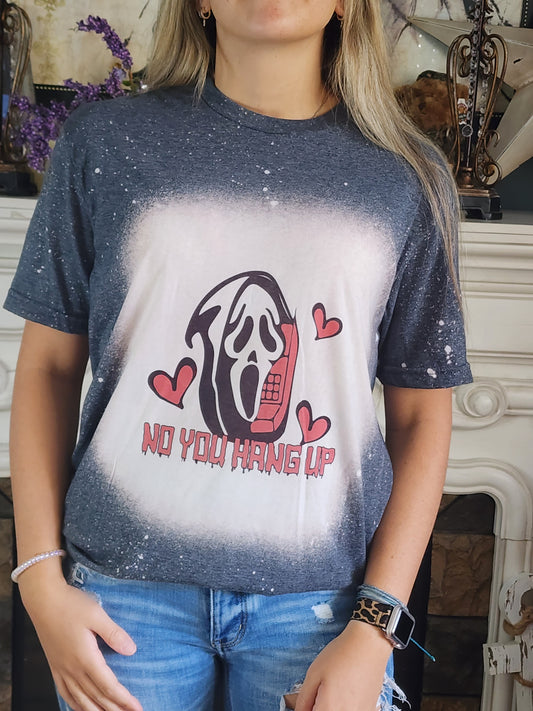 no you hang up ghost face scream halloween sublimation shirt