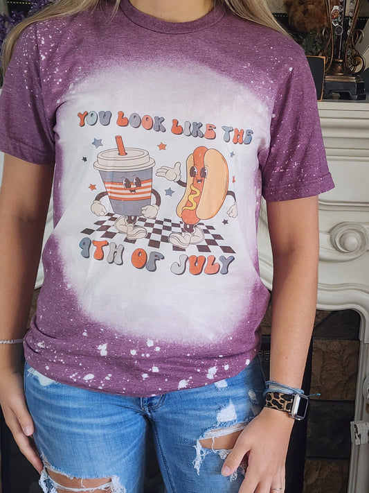 you look like the 4th of july you make me want a hotdog real bad sublimation shirt