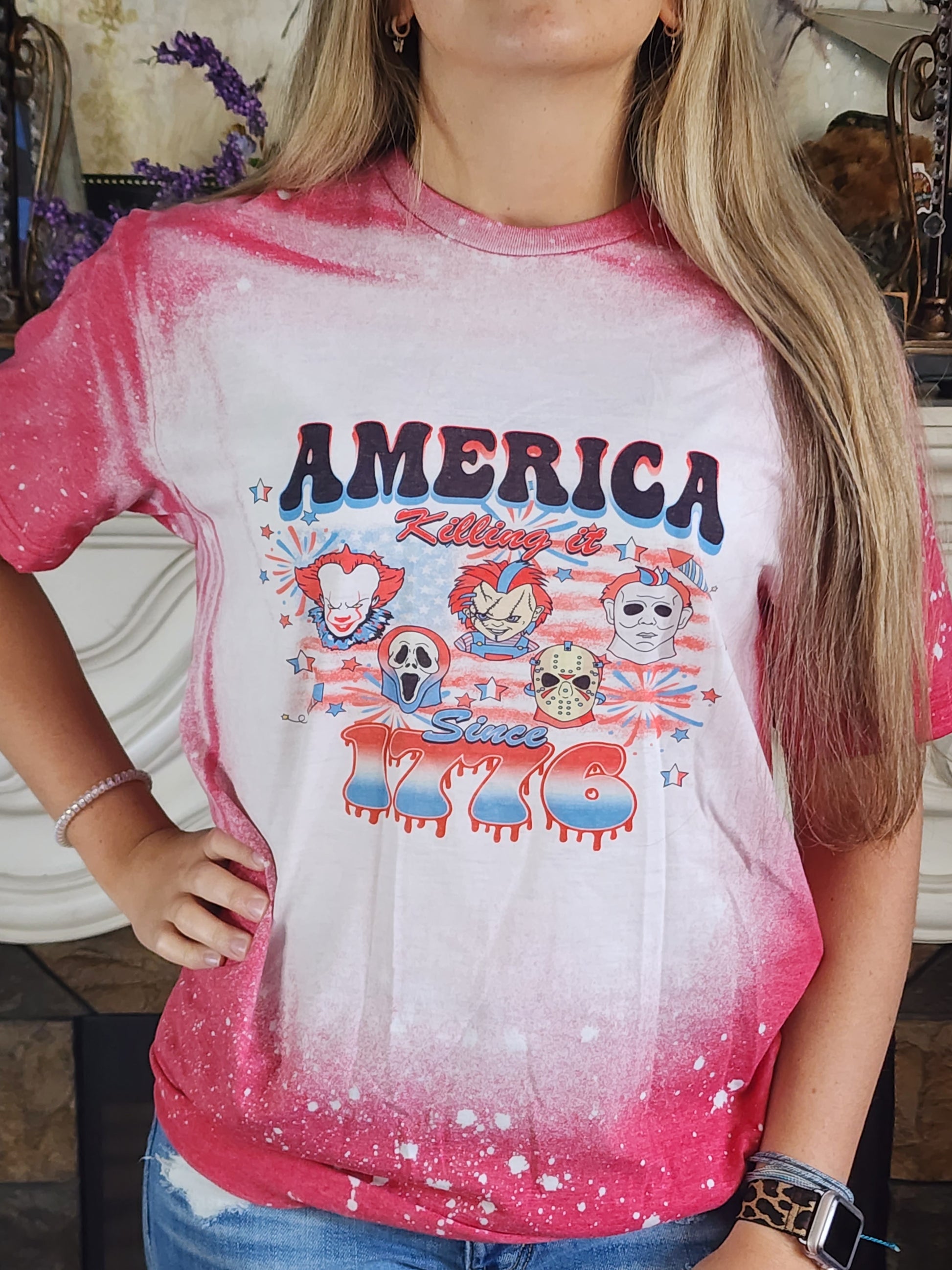 america killing it since 1776 fourth of july horror characters patriotic 4th of july