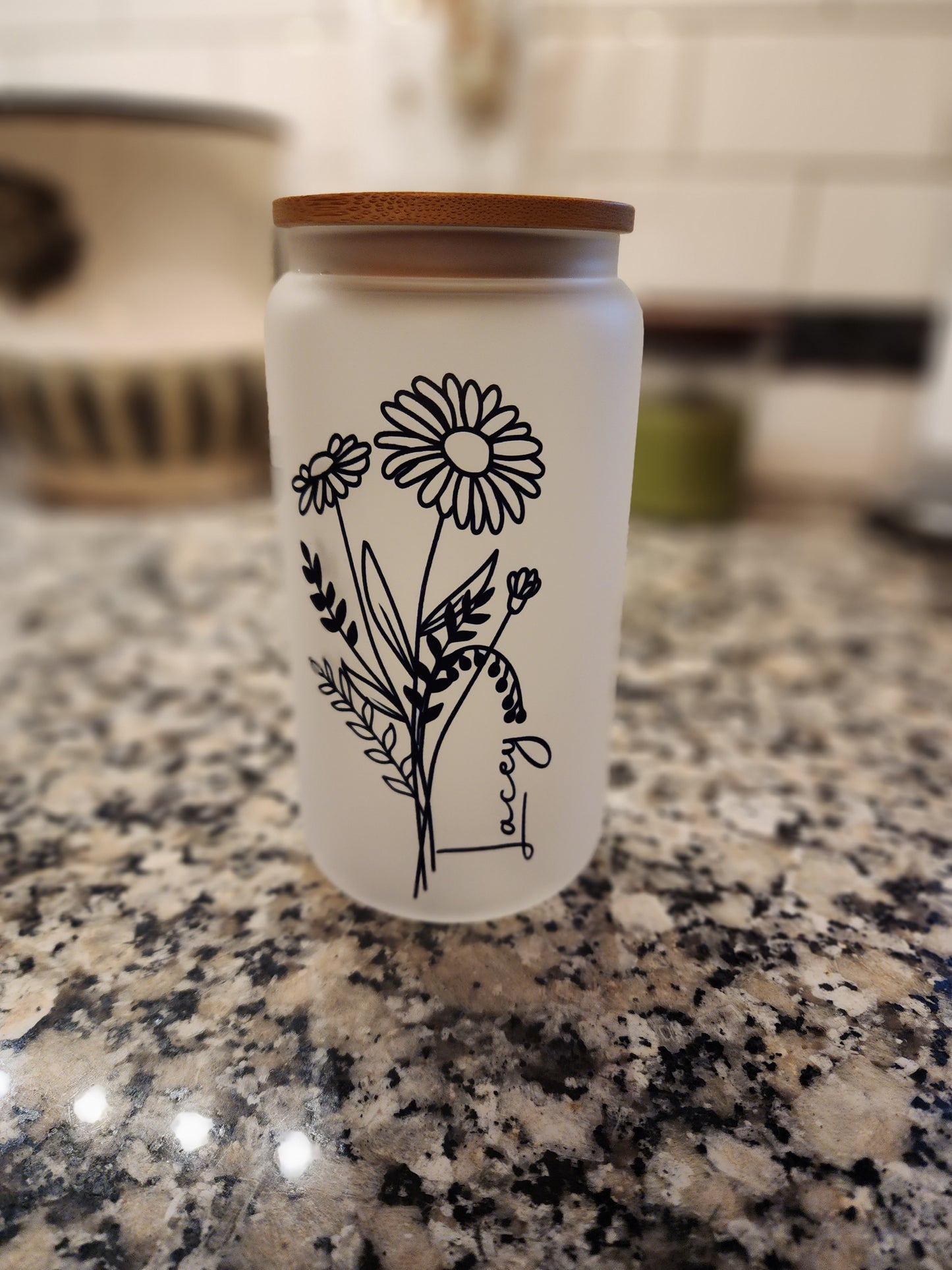 bachelorette gifts,birth flower,birth flower glass,bridesmaid gifts,bridesmaid proposal,custom beer can,flower coffee glass,glass soda can,glass tumbler,iced coffee cup,mother day gifts,party favor,personalized tumbler