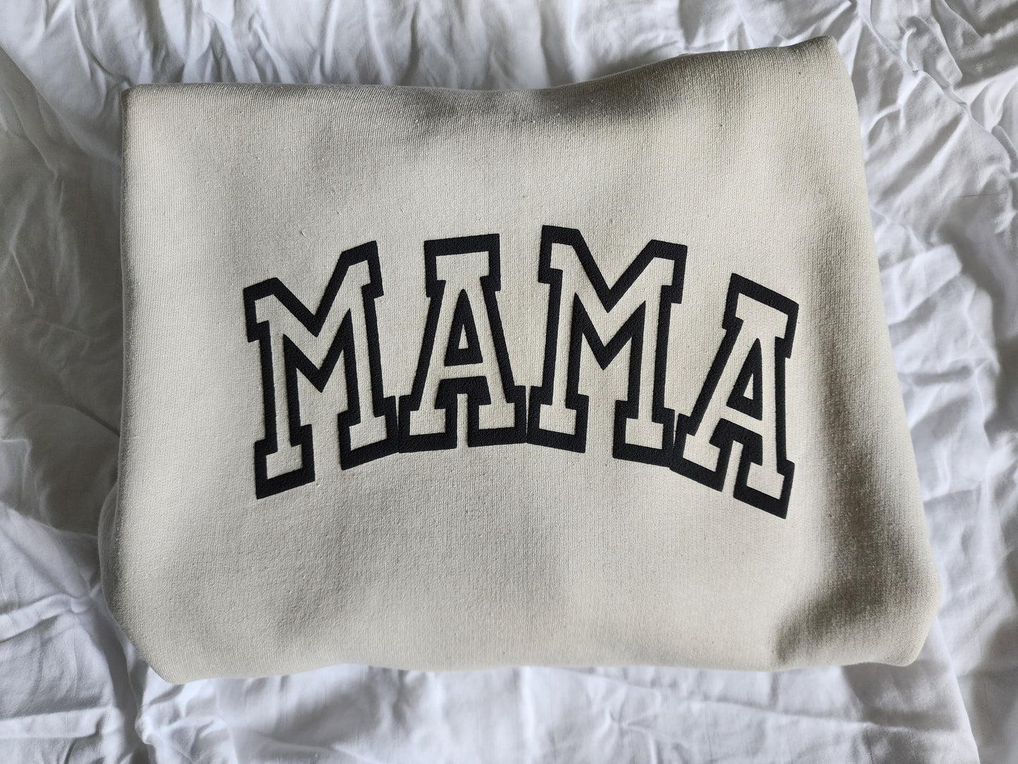 Personalized Mama Sweatshirt with Kids Names on Sleeve - New Mom Gift - Christmas Gift - Birthday Gift for Mom - Minimalist Cool Mom Sweatshirt - Mothers Day Gift - Gift for Her