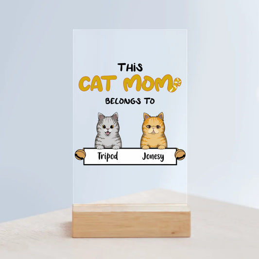 Personalized Cat Mom Gift, Best Cat Mom Ever Mug, Funny Cat Mom, Funny Mothers Day Gift, Christmas Mom Gift, Custom Cat Mom, Cat Name Acrylic Stand