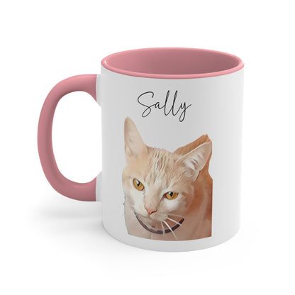 Custom 11oz Mug From Photo, Valentine's Gift For Pet Parents, Dog Lover Gift, Cat Lover Gift, Pet Portrait, Pet Painting, Coffee Mug, Dog Dad Gift, Cat Dad