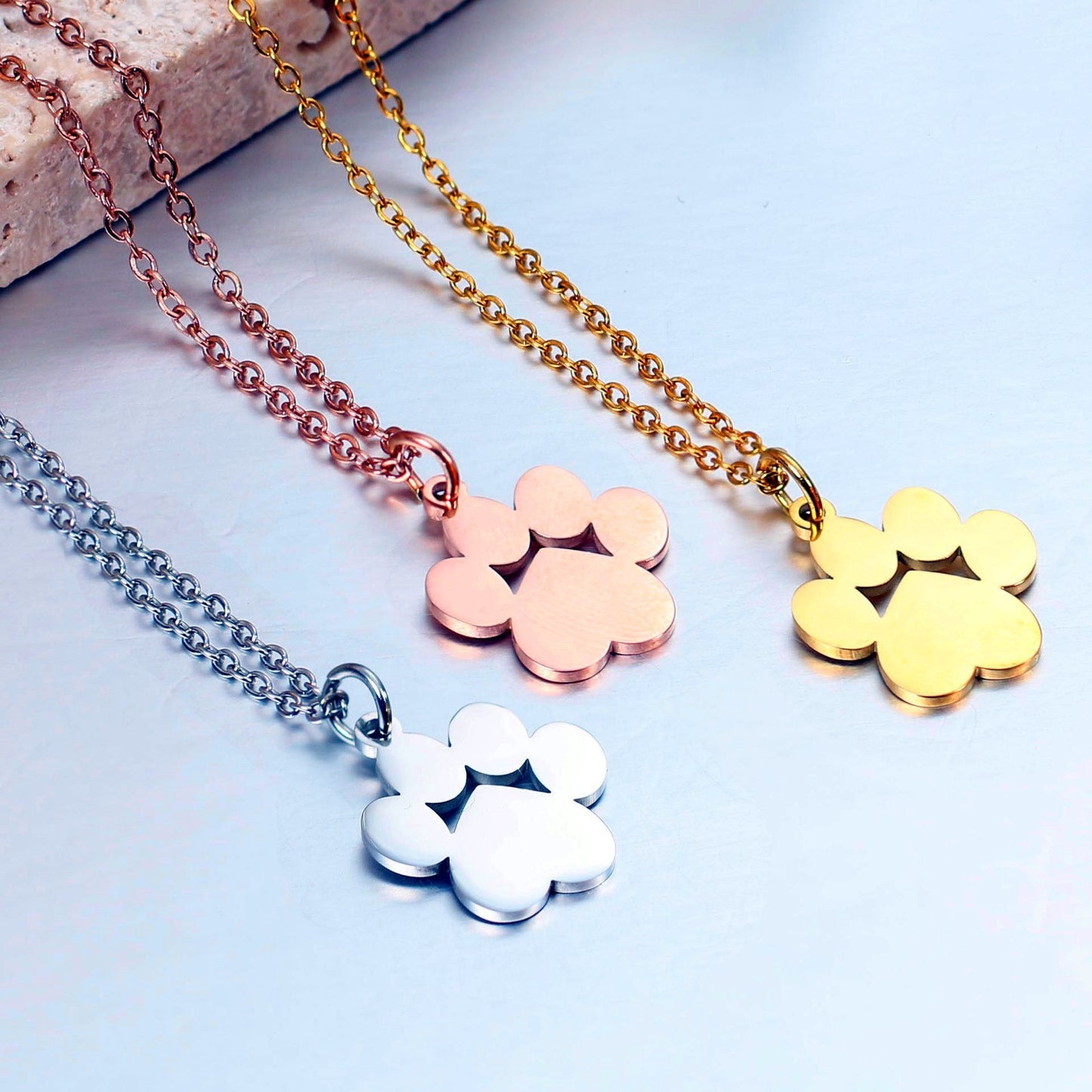 Paw Print Name Necklace, Paw Necklace, Dog Paw Necklace, Gift for Pet Moms, Pet Memorial Gift, Gift For Her, Mother's day gift