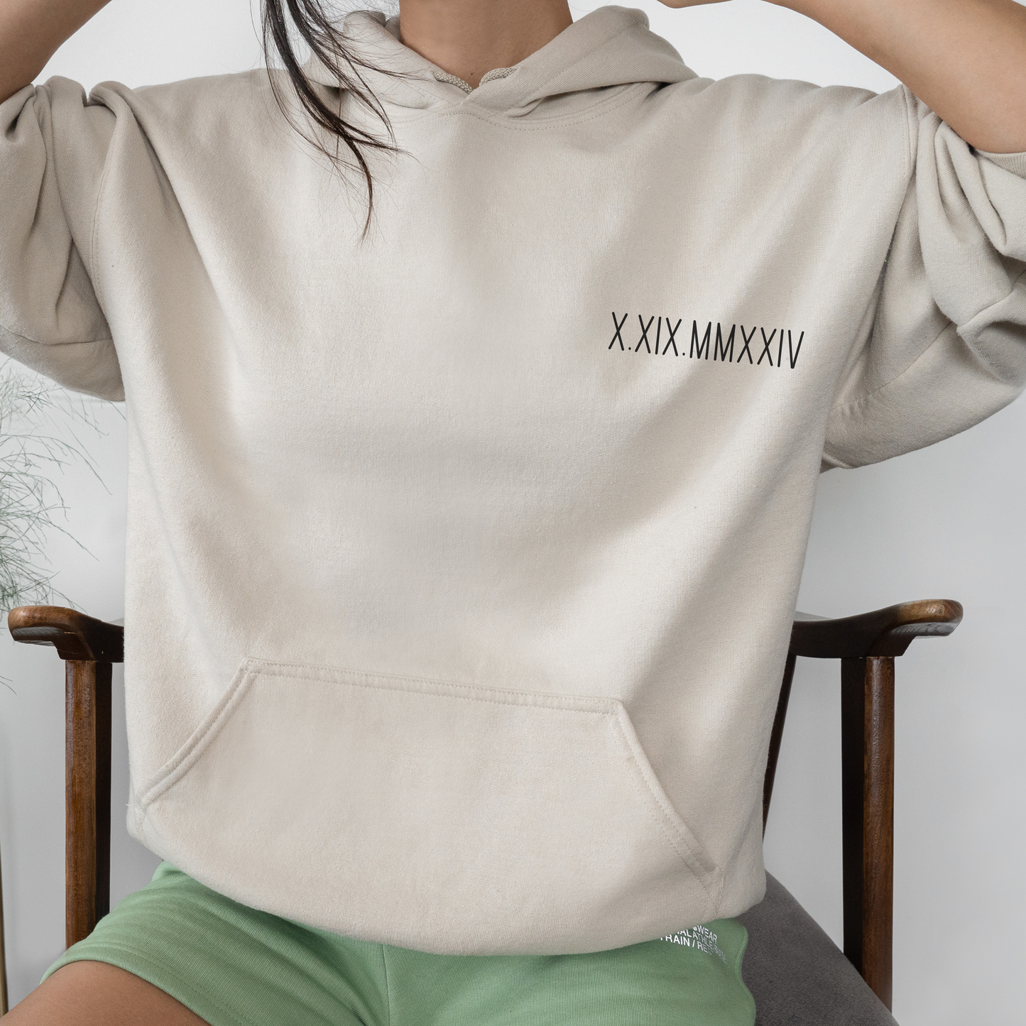 Custom Minimalist Roman Numeral Couples Hoodie -Personalized Date & Initial Hoodie - Engagements - Anniversary -Bachelor/Bachelorette's Gift - Birthday Gift for Her - Gift for Him