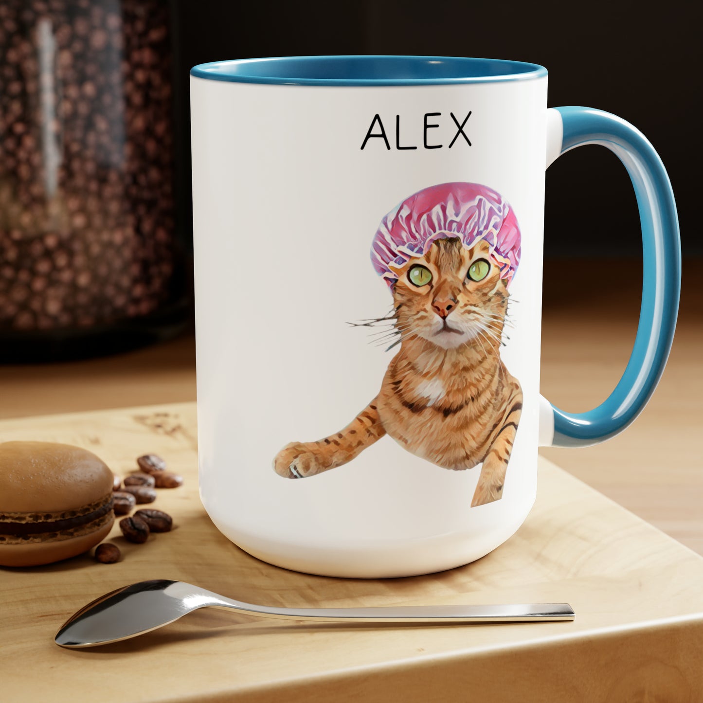 Custom 11oz Mug From Photo, Valentine's Gift For Pet Parents, Dog Lover Gift, Cat Lover Gift, Pet Portrait, Pet Painting, Coffee Mug, Dog Dad Gift, Cat Dad