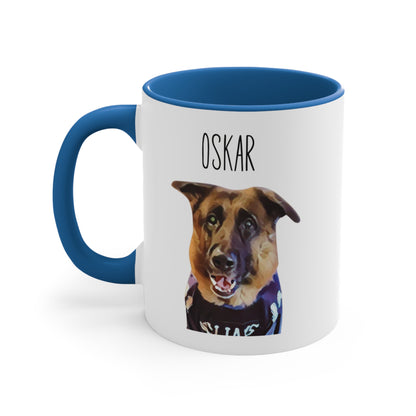 Custom 11oz Mug From Photo, Valentine's Gift For Pet Parents, Dog Lover Gift, Cat Lover Gift, Pet Portrait, Pet Painting, Coffee Mug, Dog Dad Gift, Cat Dad